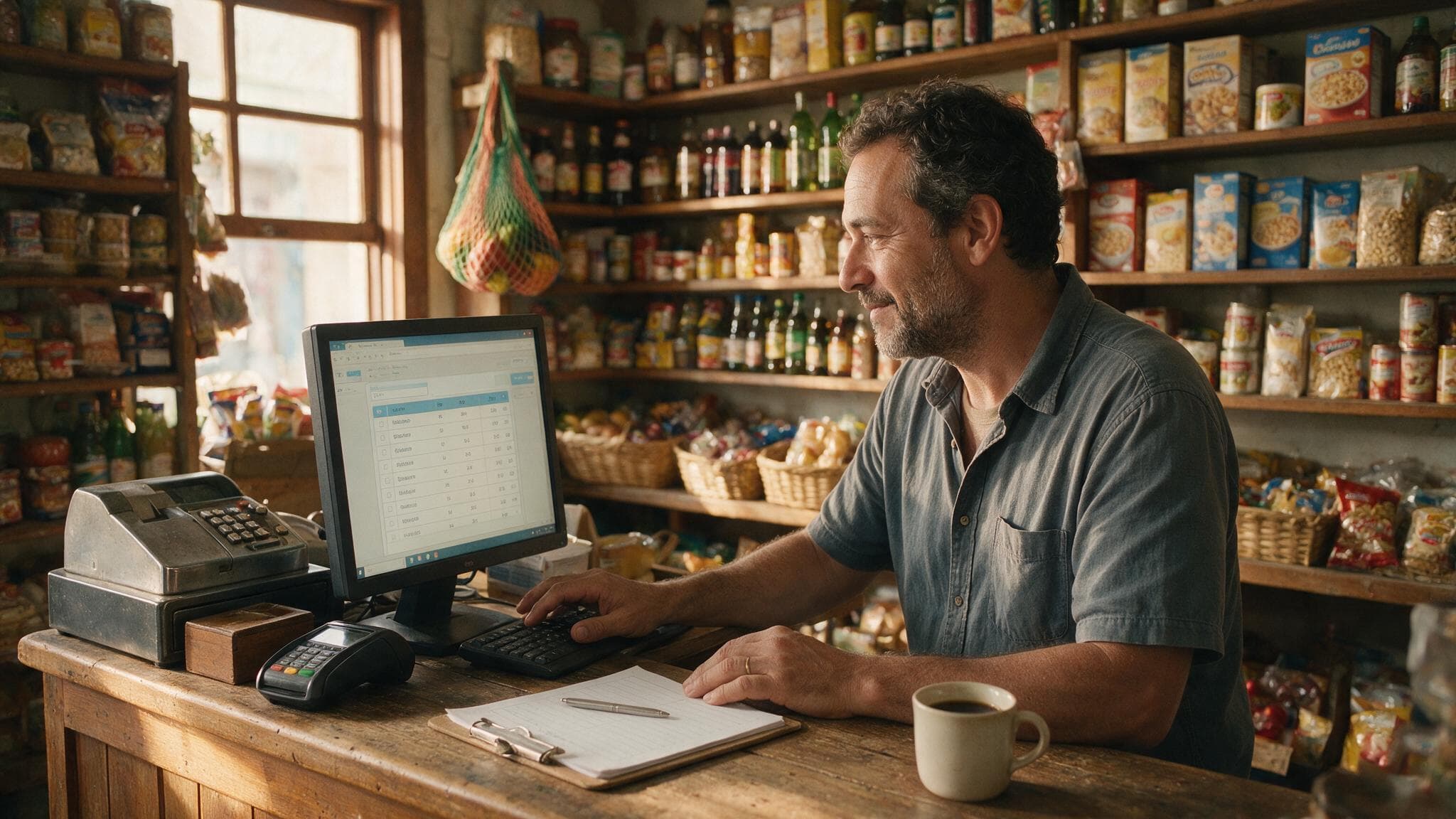 Dono consultando o histórico de clientes
